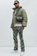 Norton Cropped Puffer - Olive