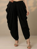 Black Embellished Georgette Dhoti Saree
