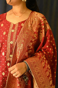 Pure Chanderi kurti set with Vanarsi Dupatta