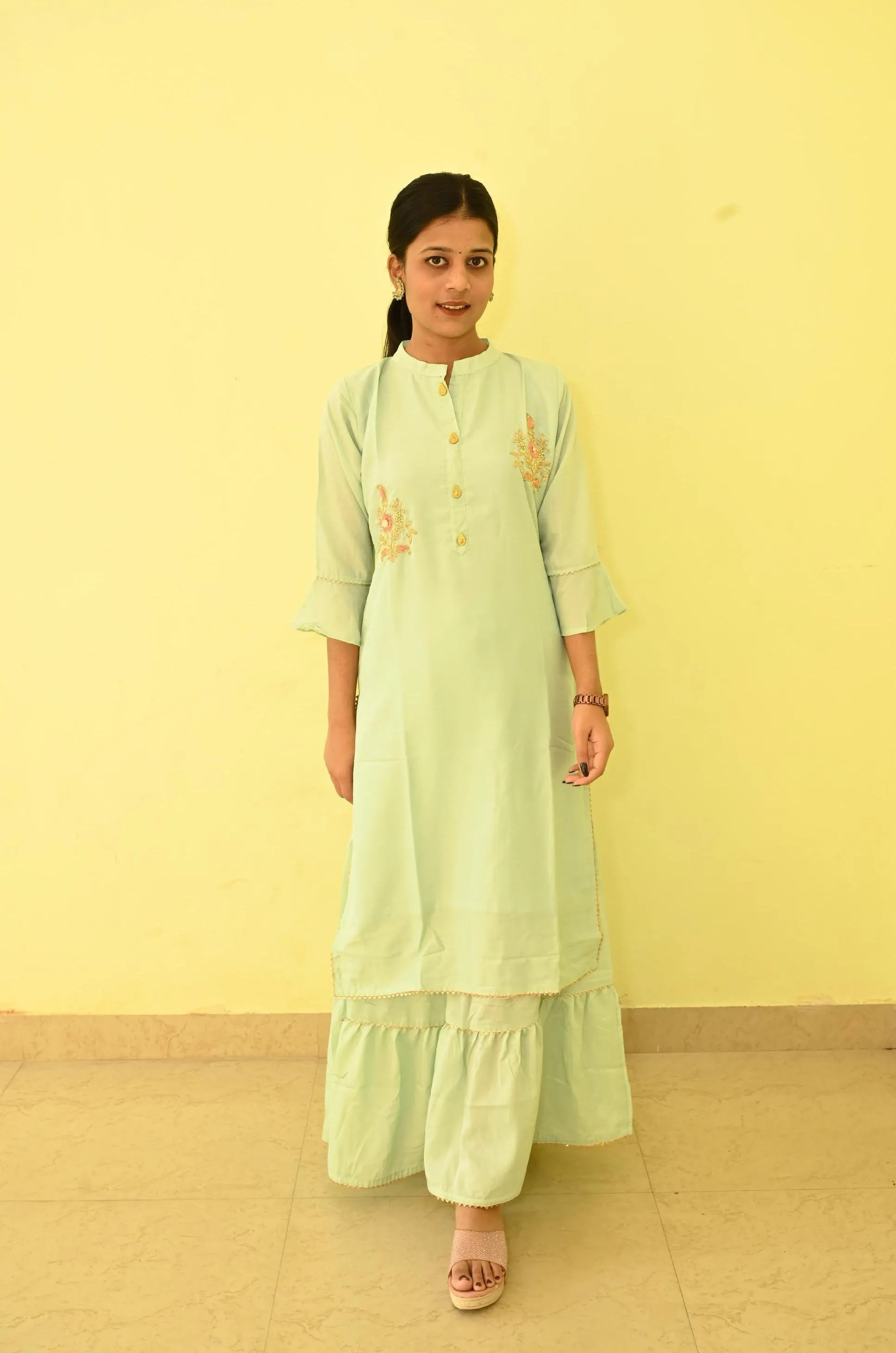 Georgette Embroidery Gharara set