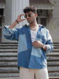 Full Sleeves Denim Patchwork Jacket