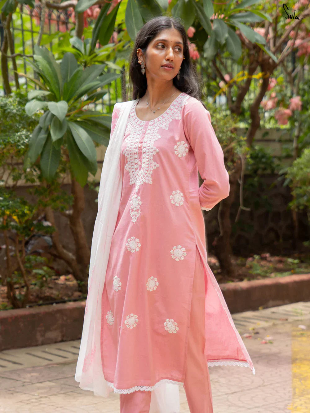 Suta Pink Pure Cotton Kurta Set