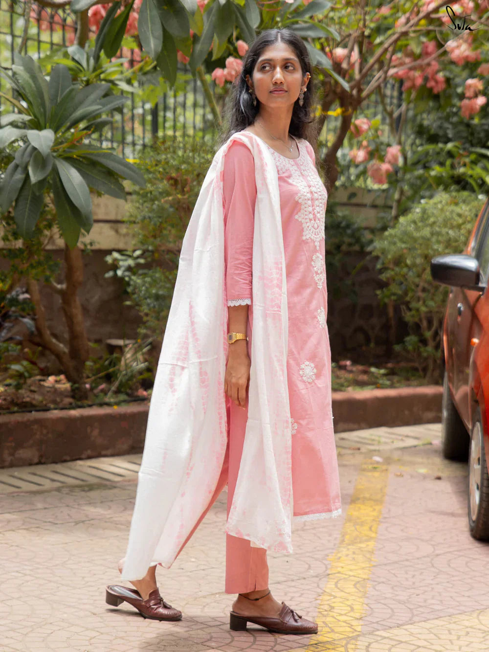 Suta Pink Pure Cotton Kurta Set