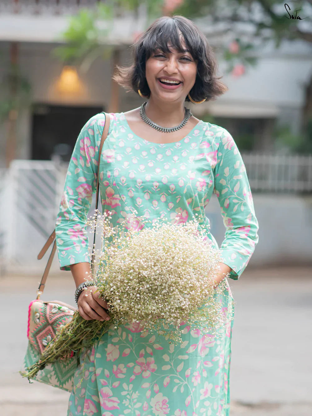 Suta Green Cotton Kurta Set