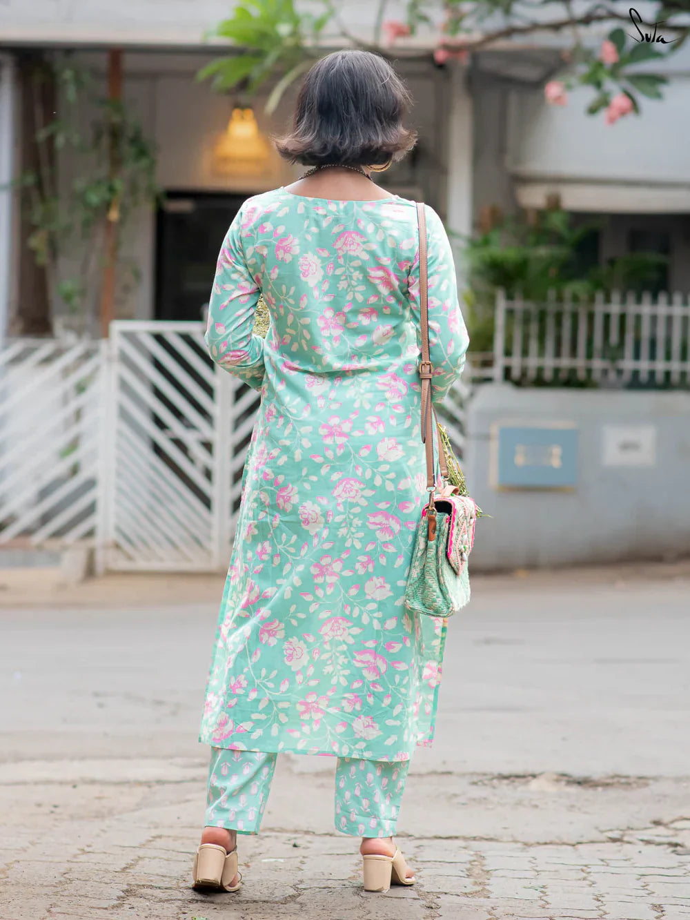 Suta Green Cotton Kurta Set