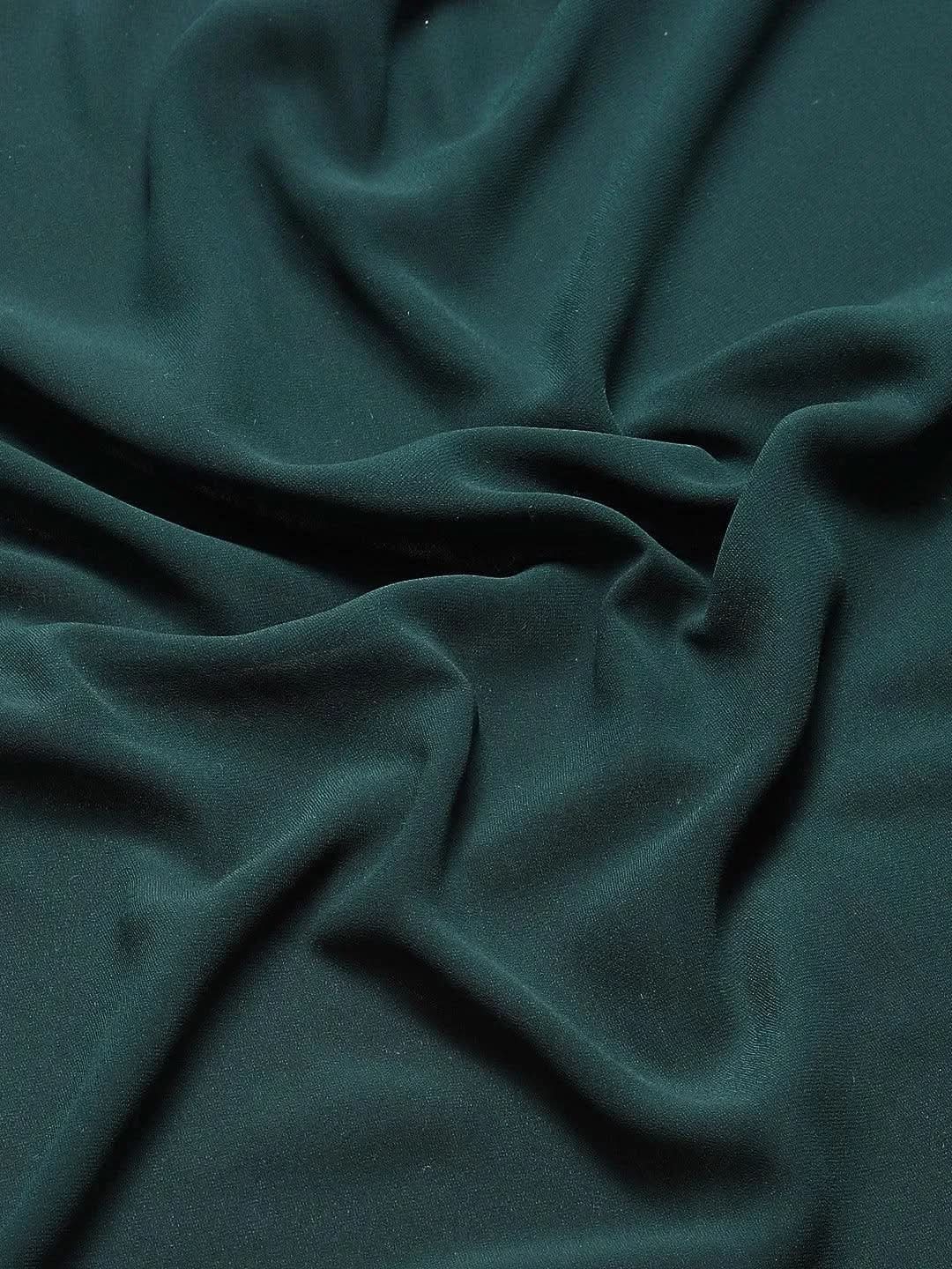 Green Embellished Georgette Dhoti Saree