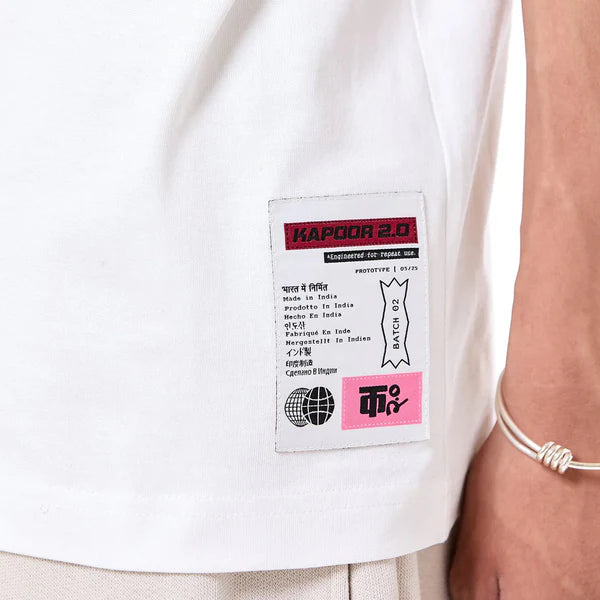 Balloon Face Oversized Tee (White)